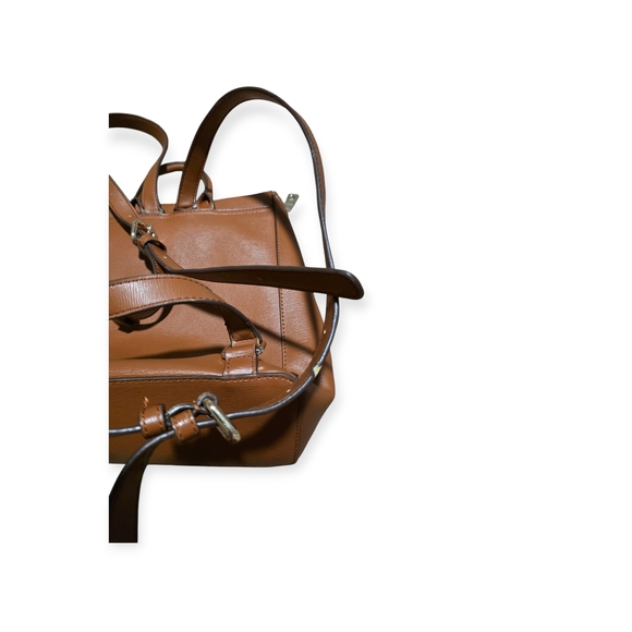 DKNY Tan Leather Backpack - Picture 6 of 9